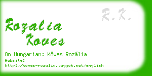 rozalia koves business card